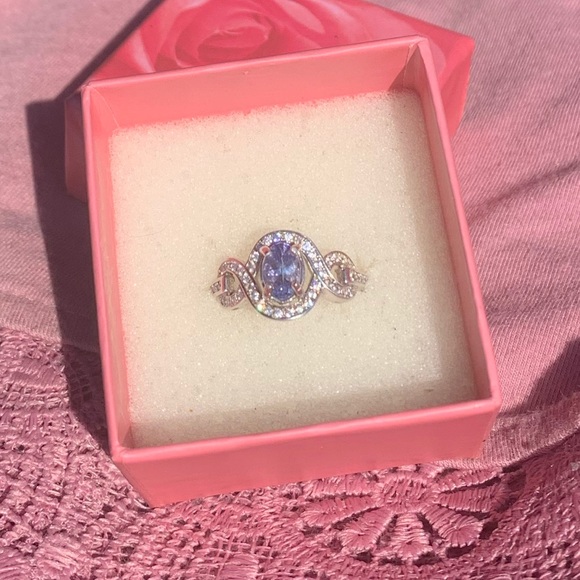 AA sterling silver genuine tanzanite ring 925 - Picture 3 of 7